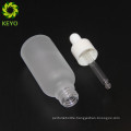 Makeup container serum beard oil container round bottom glass bottle with screw